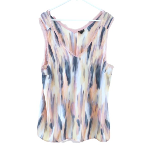 Torrid Women's Georgette Raw Edge Tank - Picture 1 of 9